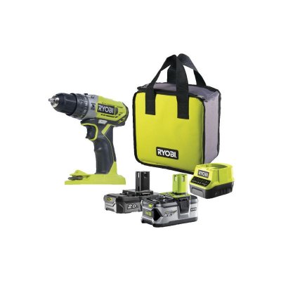 RYOBI Perceuse-visseuse &agrave; percussion 18V OnePlus - 2 Batteries 4.0Ah et 2.0Ah - 1 Chargeur - R18PD2-242S