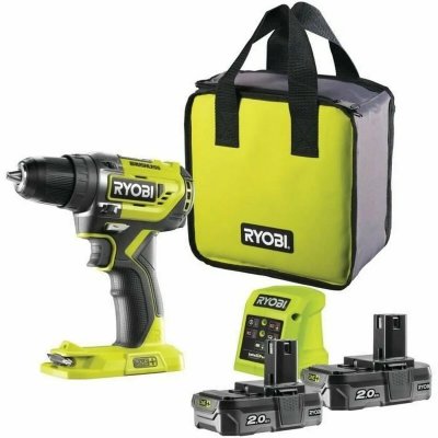 RYOBI Perceuse-visseuse brushless E-torque 18V One Plus - 2 batteries 18V 2.0Ah - 1 chargeur R18DD5-220S