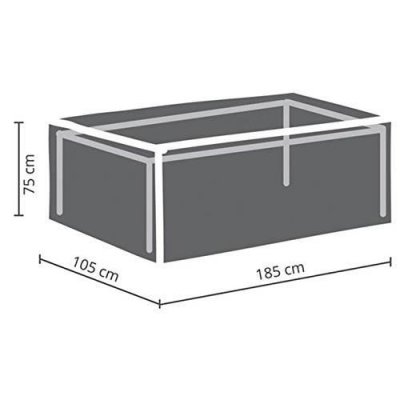  Perel - housses d'ext&eacute;rieur pour table jusqu'&agrave; 180 cm - gris
