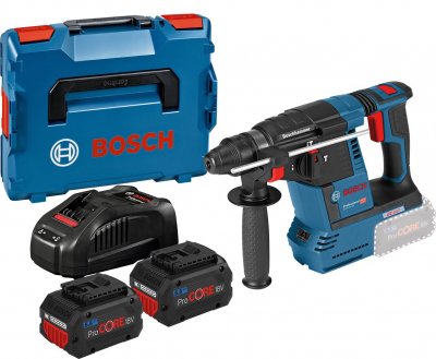 BOSCH Perforateur SDS sansfil  GBH 18V26 18 V 2 batteries Procore 55Ah chargeur LBOXX