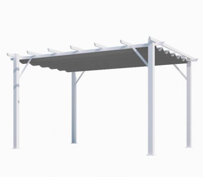HABRITA Pergola aluminium 12 m2 blanc  - per 4030 wg - PER 4030 WG