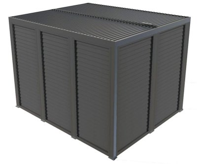 HABRITA Pergola autoportante Per 36v30v bi, aluminium gris anthracite, 10.8 m&sup2;