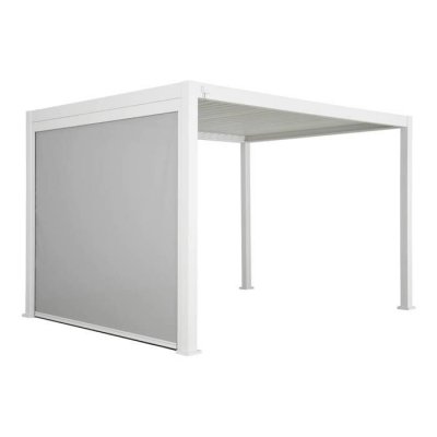 SWEEEK Pergola bioclimatique aluminium 4x3m, store 3m blanc