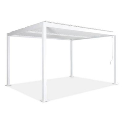 SWEEEK Pergola bioclimatique blanche. Aluminium et acier. 3x4m. Lames orientables 