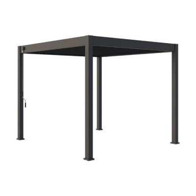 OMBREA Pergola bioclimatique Ombr&eacute;a autoportante 3x3M - Anthracite - S1