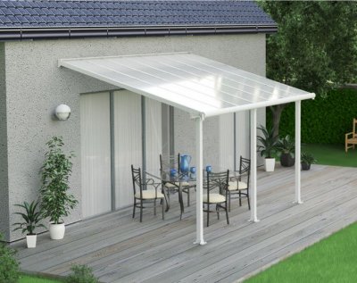 PALRAM Pergola Olympia 3x4  Longueur : 4.25 m, Largeur : 2.95 m Blanc