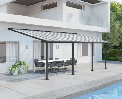 PALRAM Pergola Olympia 3X7.4 Grise - -canopia