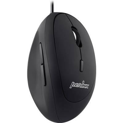 PERIXX  Perimice-519 Souris ergonomique USB optique noir 6 Boutons 1600 dpi ergonomique