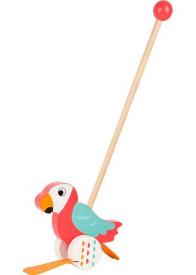 SMALL FOOT Perroquet &agrave; pousser &laquo; lori &raquo; en bois