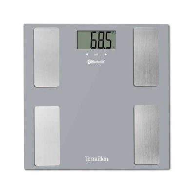 TERRAILLON P&egrave;se personne imp&eacute;dancem&egrave;tre connect&eacute;  Smart Connect Gris