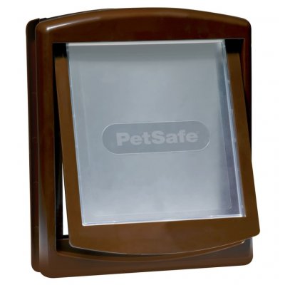 PETSAFE  Porte &agrave; 2 voies pour chiens 755 Medium 26,7 x 22,8 cm Marron