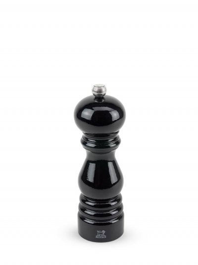 PEUGEOT  - Moulin &agrave; poivre manuel en bois laqu&eacute; noir 18 cm