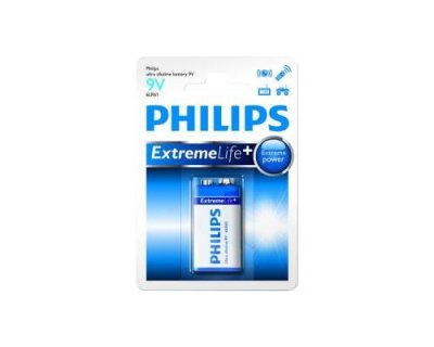 PHILIPS  6LR61E1B/10 - Ultra Alkaline Batterie - 9 V - Bleu