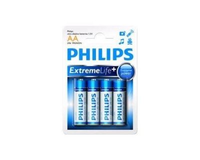 PHILIPS  ExtremeLife+ LR6E4B - Batterie 4 x type AA - Alcaline