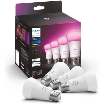 PHILIPS HUE  Pack de 4 E27, Lampe &agrave; LED 