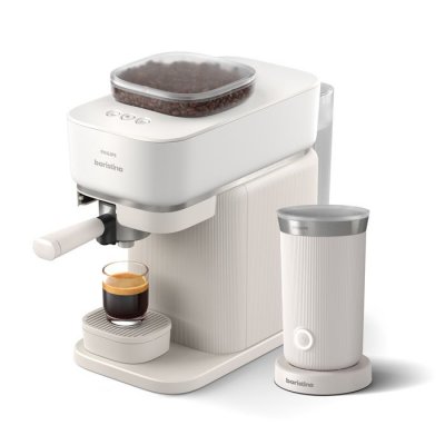 PHILIPS  - Machine expresso broyeur  Baristina BAR303/00 avec mousseur &agrave; lait - Blanc 