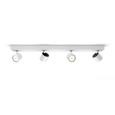 PHILIPS  Plafonnier LED avec 4 spots Star blanc, warmglow