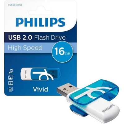 PHILIPS  usb 2.0 16gb vivid edition blue fm16fd05b/10