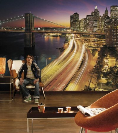 KOMAR Photo Murale, 368cm x 254cm, New York Lumi&egrave;res Ville
