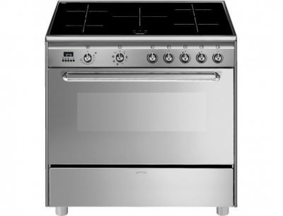SMEG Piano de cuisson  90CM INDUCTION INOX - SCD90IMX9-1