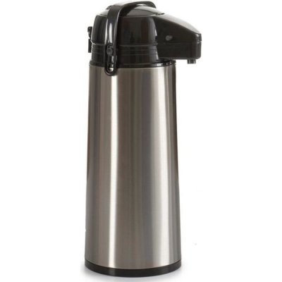 WADIGA Pichet Isotherme &agrave; Pompe Portable Inox et Noir