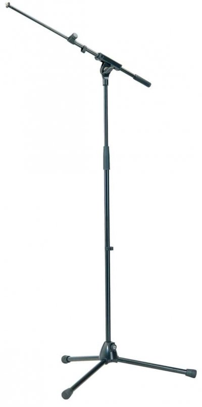 K&M Pied de micro avec perche t&eacute;l&eacute;scopique noir -  210-8