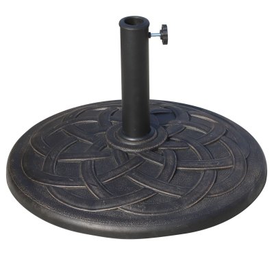 HOMCOM Pied de parasol base de lestage rond