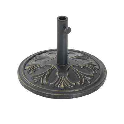 OUTSUNNY Pied de parasol rond motif fleurs lys 13 Kg