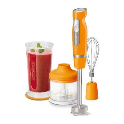 SENCOR Pied Mixeur  SHB 4463OR-EUE3 700L 1000W 220V 6 Lames en Titane Acier Inoxydable Orange 
