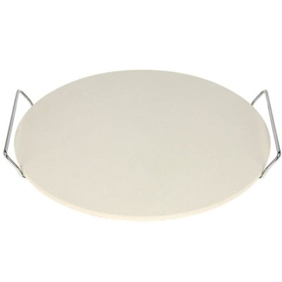 EH EXCELLENT HOUSEWARE Pierre &agrave; pizza avec anses pour barbecue - M&eacute;tal - Diam&egrave;tre 33 cm