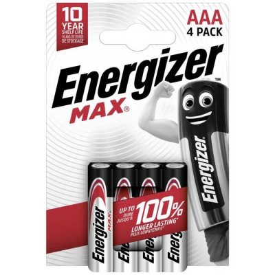 ENERGIZER Pile Alcaline Max Aaa/lr03, Pack De 4  - Le Pack De 4