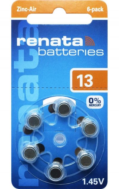 RENATA Pile bouton ZA 13 zinc-air  305 mAh 1.4 V 6 pc(s)