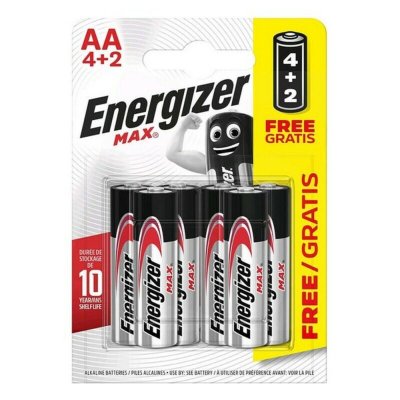  Pile LR6 (AA) alcaline(s) Energizer E301534200 Max 4+2 1.5 V 6 pc(s)
