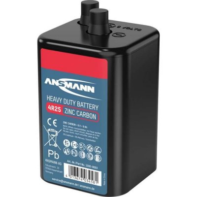 ANSMANN Pile sp&eacute;ciale 4R25 carbone-zinc (saline) 1500-0003 contact &agrave; ressort 6 V 9000 mAh 1 pc(s)