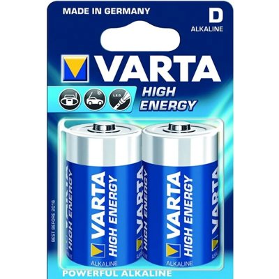 VARTA pile  ALCALINE HIGH ENERGY D - Pack de 2 ,