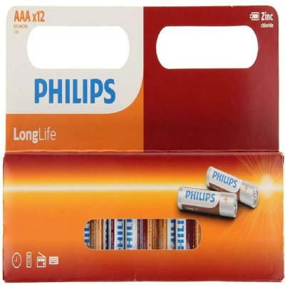 PHILIPS Piles AAA Longlife  Lot De 12