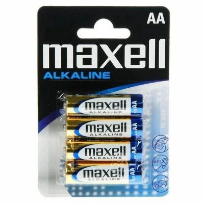 MAXELL Piles alcaline LR06 AA 1,5V - Blister de 4