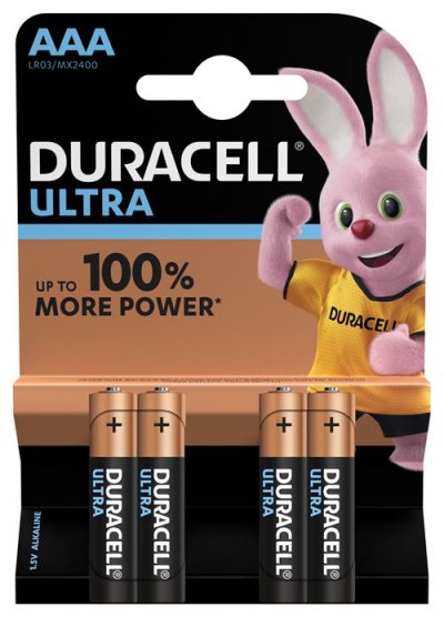 DURACELL Piles  ULTRA POWER AAA LR03 x4
