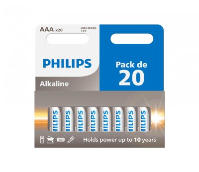 PHILIPS Piles  PACK DE 20 PILES AAA