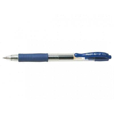 PILOT  Lot de 12 Stylos bille &agrave; encre Gel G2 05 Pte Fine Bleu