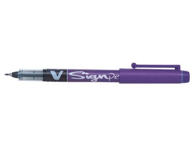 PILOT  Lot de 12 Stylos feutre V Sign Pen Pointe moyenne 0,6 mm Violet