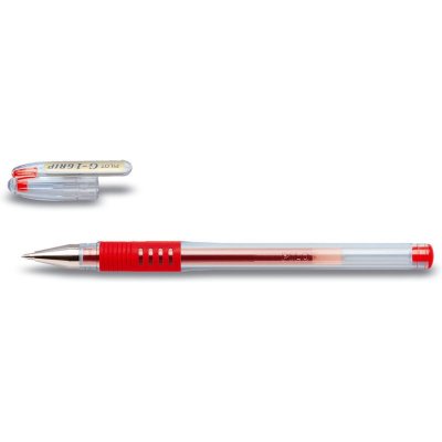 PILOT  Lot de 3 Stylos &agrave; bille G1 GRIP pointe fine encre gel rouge