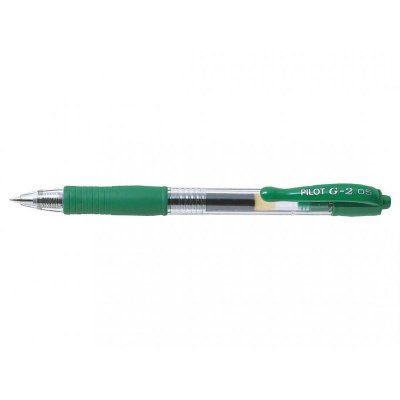 PILOT  Lot de 3 Stylos bille &agrave; encre Gel G2 05 Pte Fine Vert