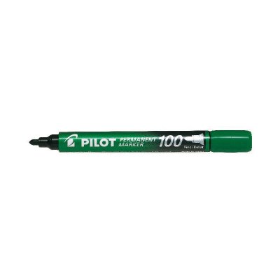 PILOT  Lot de 6 Marqueurs Permanent SCA 100 Pte Ogive Fine/Moyenne Vert