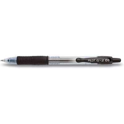 PILOT  Lot de 6 Stylos bille &agrave; encre Gel G2 05 Pte Fine Noir