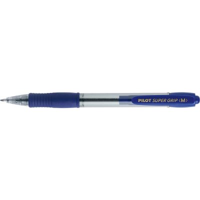 PILOT  Stylo &agrave; bille r&eacute;tractable SUPER GRIP M, bleu