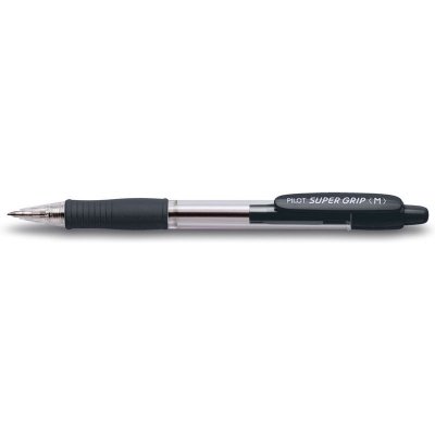 PILOT  Stylo &agrave; bille r&eacute;tractable SUPER GRIP M, noir