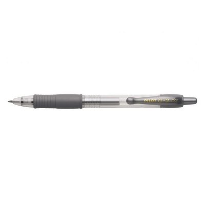 PILOT  Stylo bille &agrave; encre gel G2 07 Metallic, argent - Lot de 8