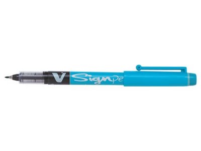 PILOT  V-Sign Pen Stylo feutre &agrave; capuchon pointe moyenne 2 mm turquoise