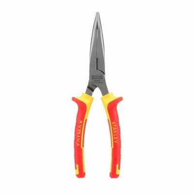 STANLEY Pince &agrave; bec demi-rond long coud&eacute; isol&eacute;e 1000V 200 mm - 0-84-008